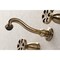 Kingston Brass KS3023RX Two-Handle Wall Mount Tub Faucet, Antique Brass KS3023RX - alternate 5